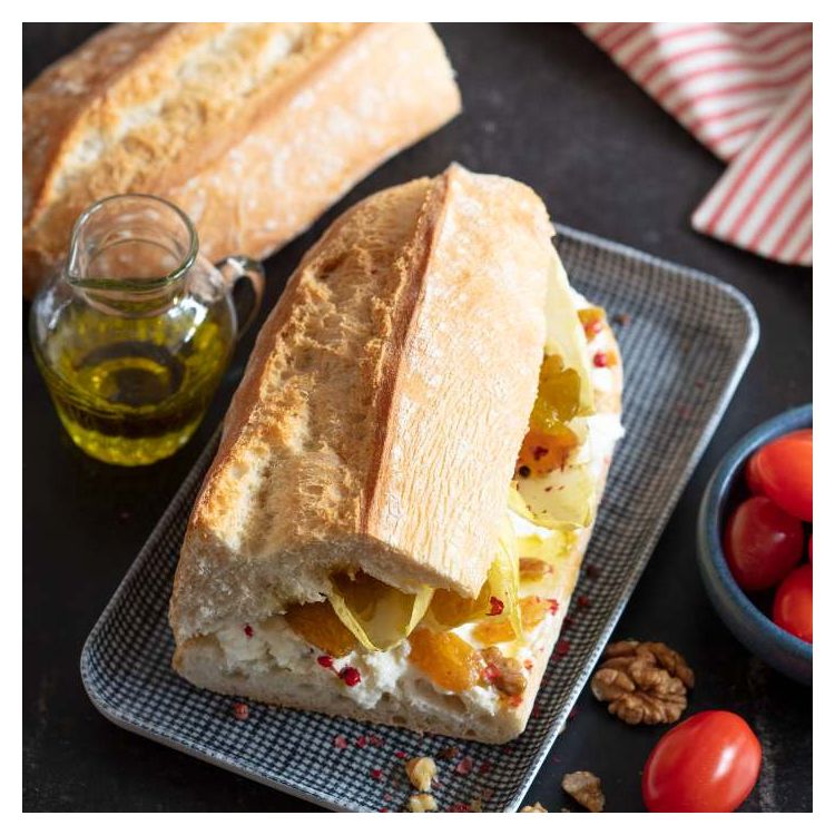 Traditional ciabatta loaf
