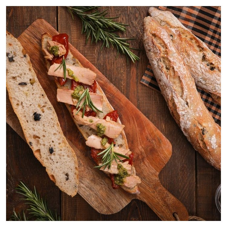 Media baguette aceitunas Héritage