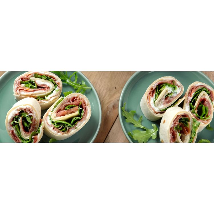 PIADINA CRUDO HAM, SQUACQUERONE CHEESE AND ARUGULA 