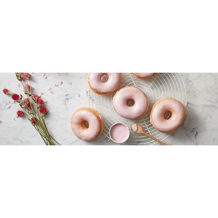 ROZE GEGLAZUURDE DONUTS