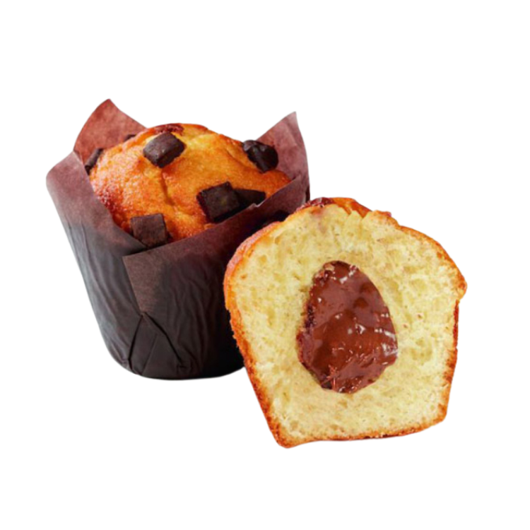 Vanillemuffin choco hazelnoot vulling