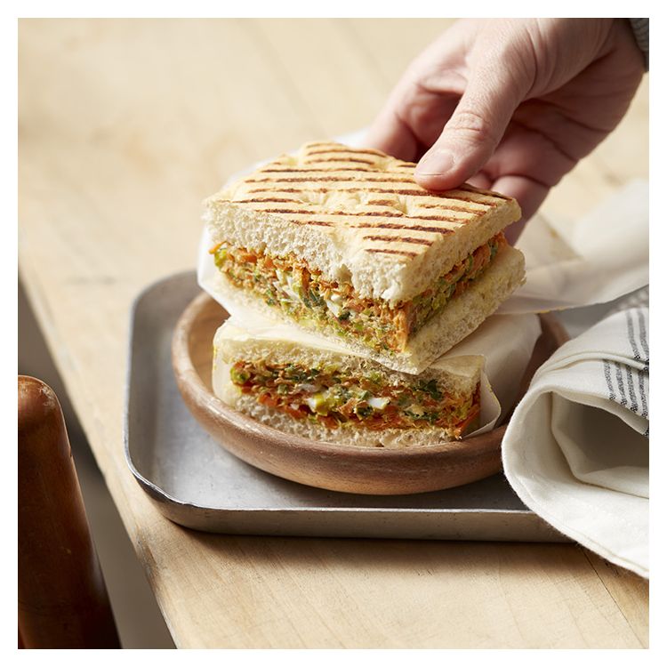 CARROT & LEEK EGG MIMOSA SANDWICH