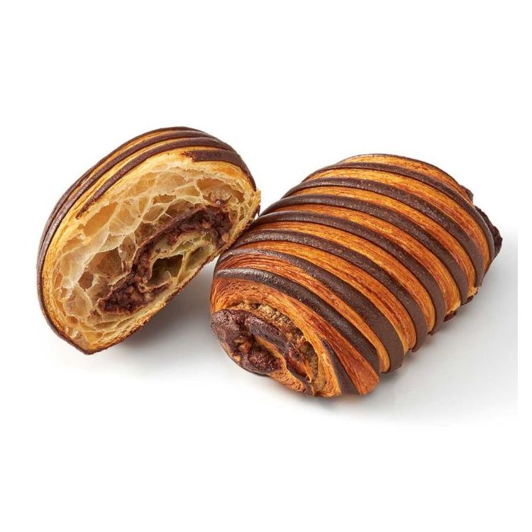 Hazelnut and chocolate filled roll