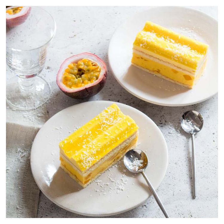 Mango passion layer cake
