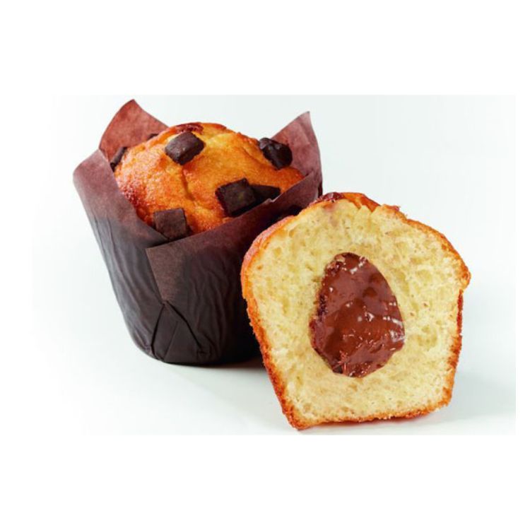 Muffin waniliowy z nadzieniem czekoladowo-orzechowym