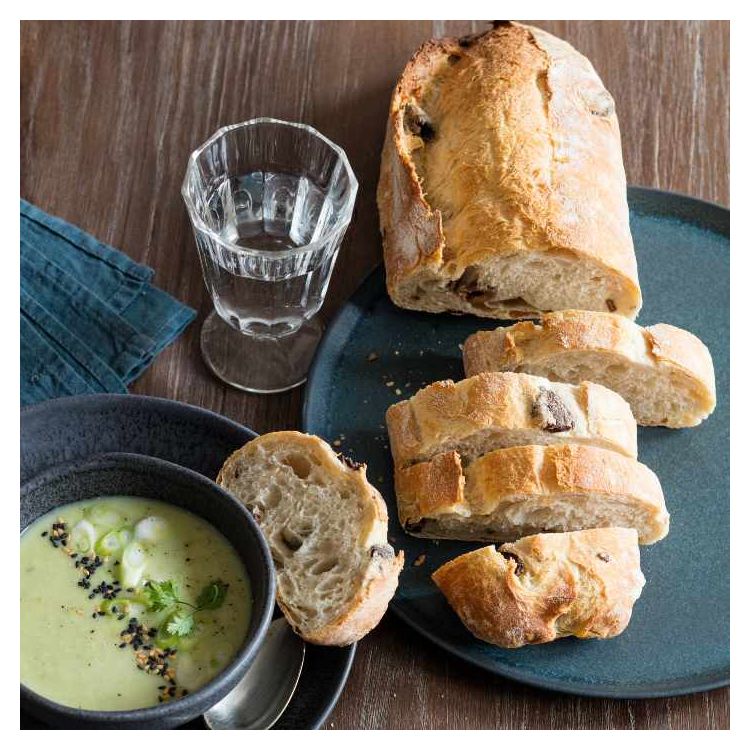 Hand-crafted kalamata olive bread