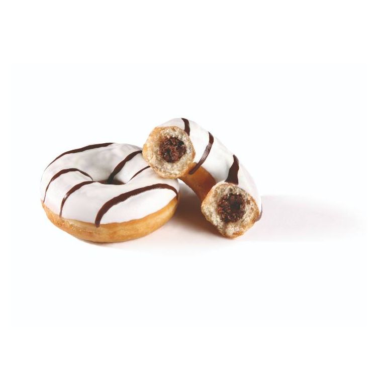 Donut chocoladevulling-wit glazuur